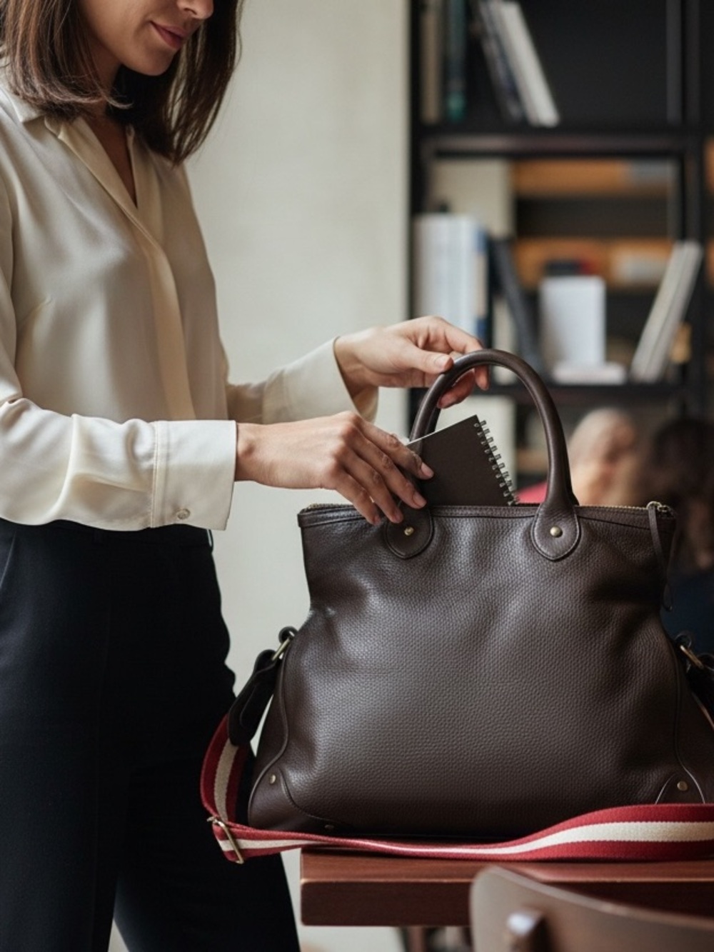 Bally Talinda Zipper Top Tote with Calfskin  Leather - Picture 3 of 12